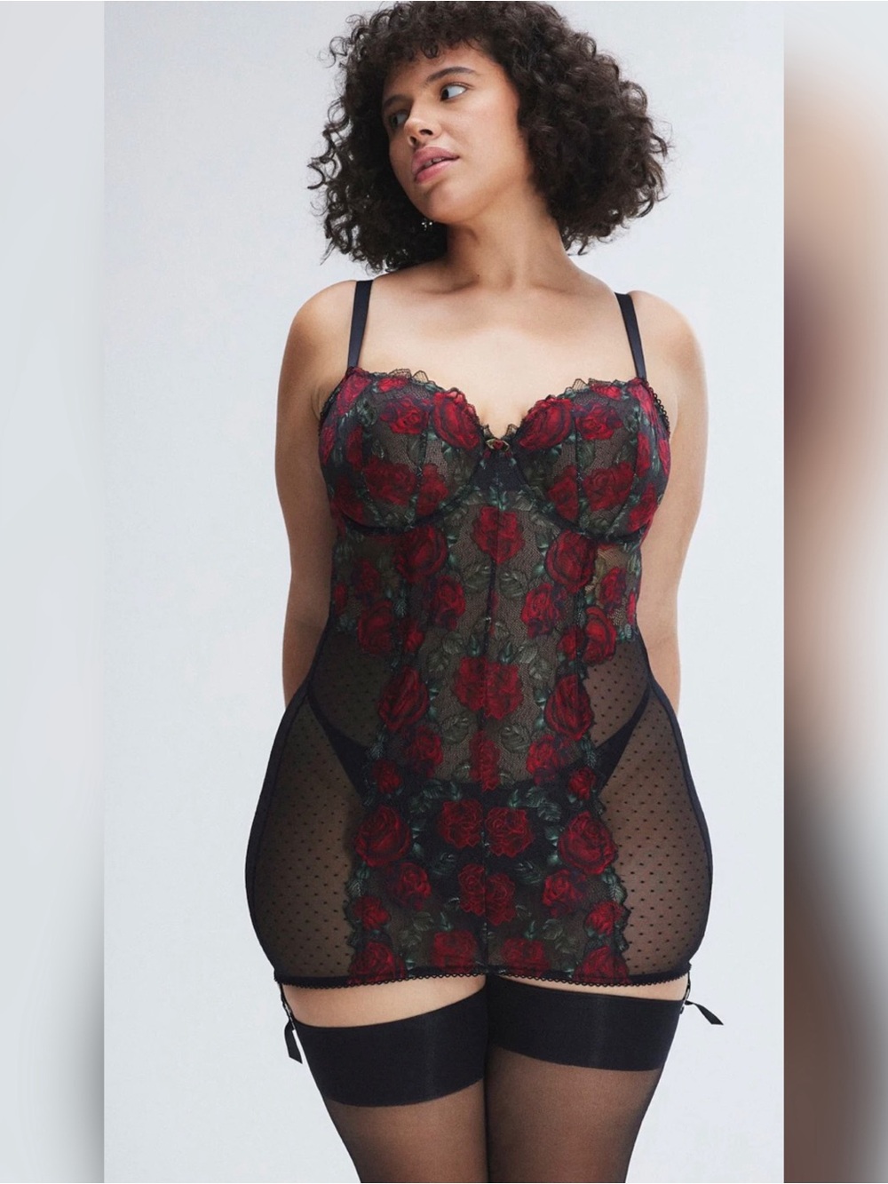 Savage x Fenty LES ROSES LACE UNDERWIRE SLIP 🌹
